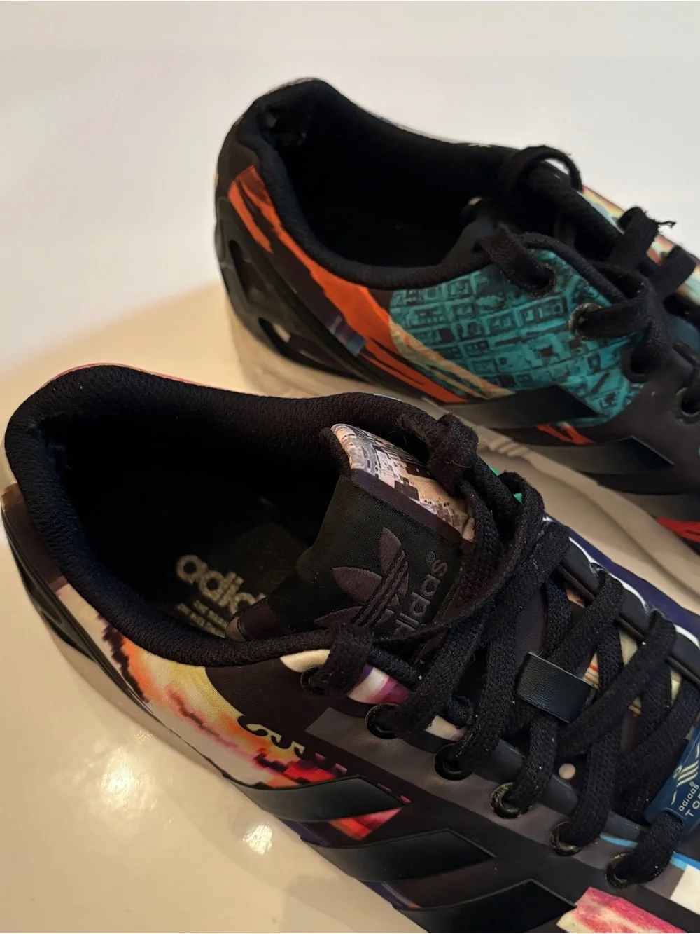 adidas Black Multicolor Graphic Sneakers